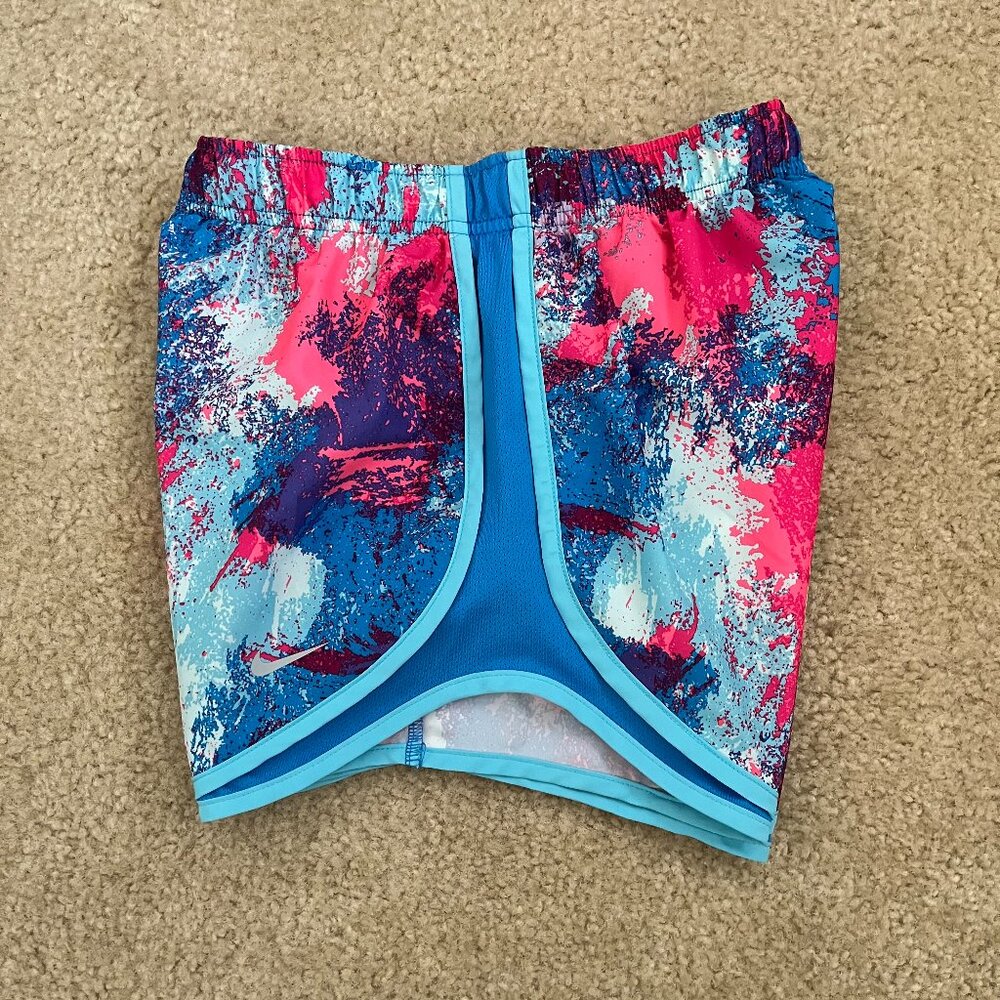 Nike Tempo Athletic Shorts • Size X-Small • Blue/Light Blue/Pink